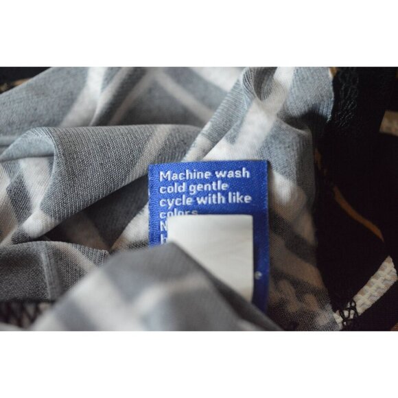 Apt. 9 Womens Black Tan Plaid A Line Dress Size L Polyester Spandex Blend - Picture 4 of 6